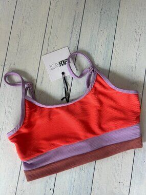 nwt BEACH RIOT eva ribbed bikini swimsuit top m